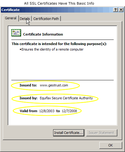 SSL certificate viewer