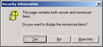 Page contains secure and non-secure Items