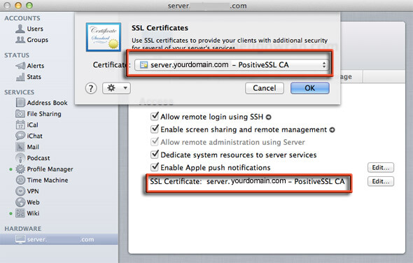 SSL on OS X Lion 10.7 Server