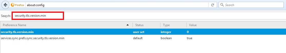 Disable SSLv3 in Firefox