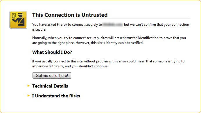 Firefox Connection Untrusted