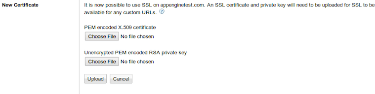 Add SSL Certificate on Google App Engine