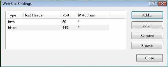 Install SSL on IIS 7 - Add Site Binding