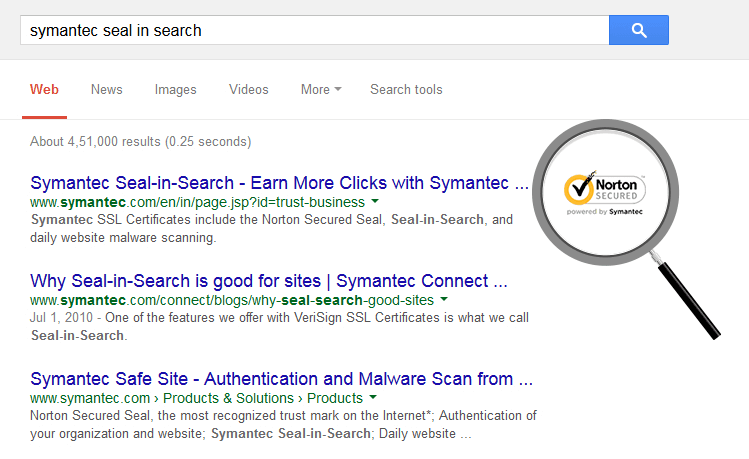 Symantec Seal in Search