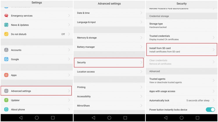 Install SSL on Android - Process 2