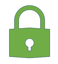 green pad lock