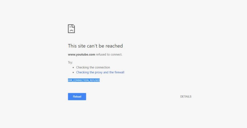 google chrome refused to connect