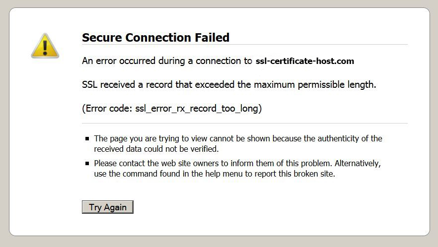 SSL_Error_rx_record_too_long - The Trouble Shooting Guide