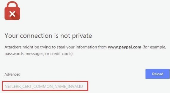 NET ERR CERT COMMON NAME INVALID How to Fix Guide