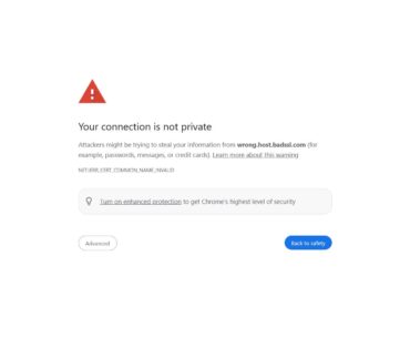 Feature image for the article on how to fix the NET::ERR CERT COMMON NAME INVALID error