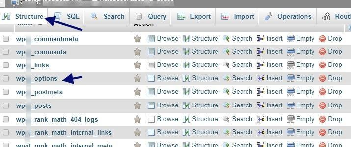 PHP Database SQL settings