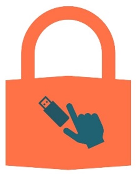 How does 2 factor authentication work? An illustrative graphic of a padlock with a possession factor (something-you-have factor) that's illustrated as a handling holding a physical device stamped on a padlock