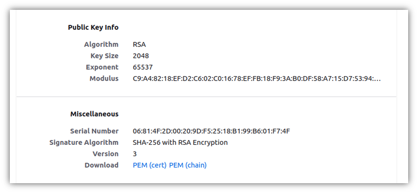A screenshot of the CheapSSLsecurity.com website's SSL/TLS certificate. 