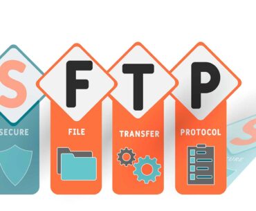 FTP vs FTPS vs SFTP graphic: Feature image for the article about the difference between FTP, FTPS, and SFTP