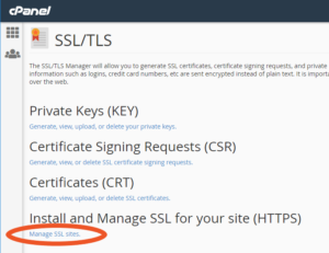 Manage SSLs