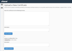 Upload New Certificate