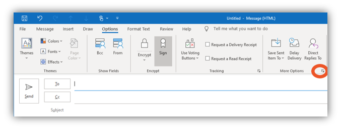 Graphic: Email encryption in Outlook