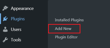 wp plugins add new option
