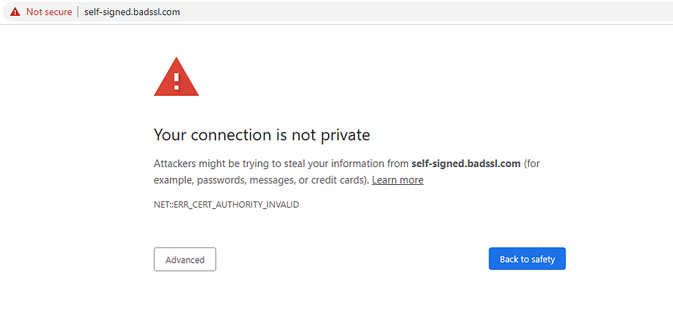Your connection is not private