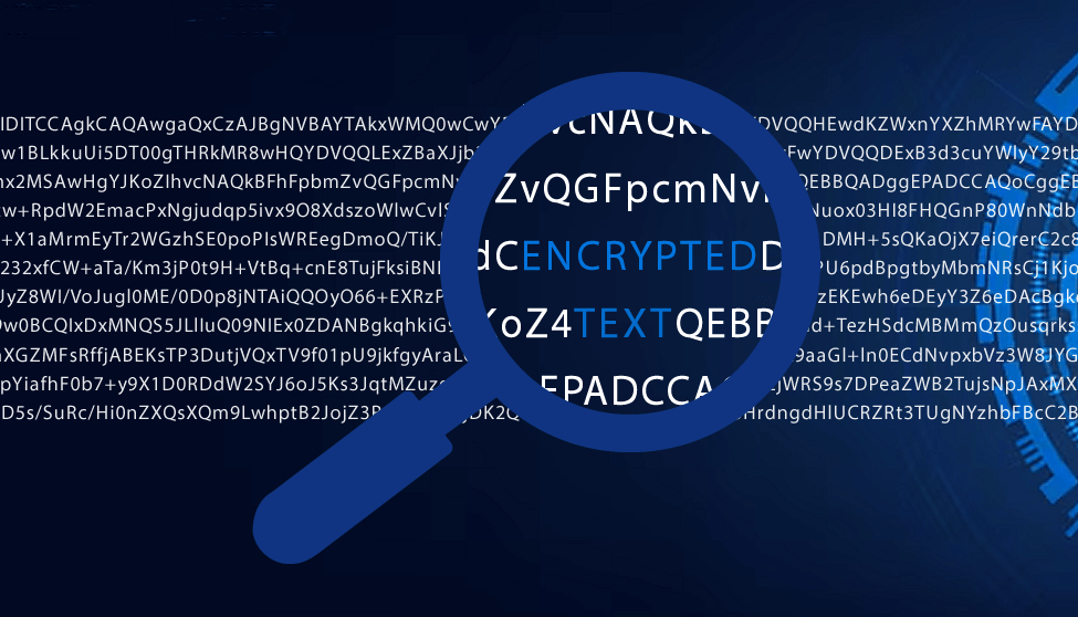 Encrypted text example
