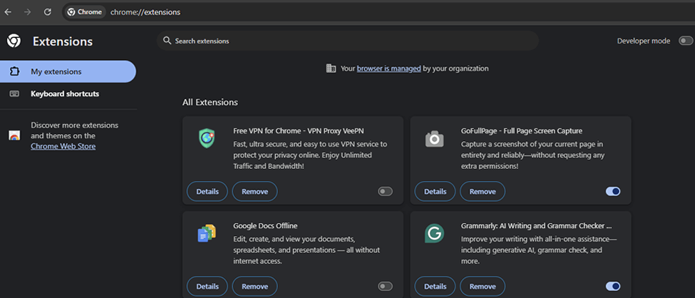 Chrome Exteensions