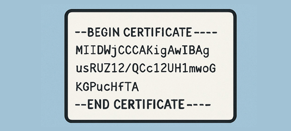 Different Certificate formats